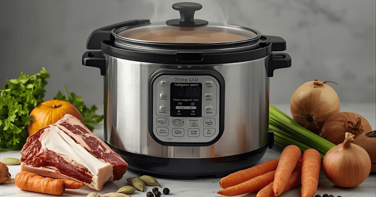 Como fazer caldo de ossos: panela elétrica com ingredientes frescos