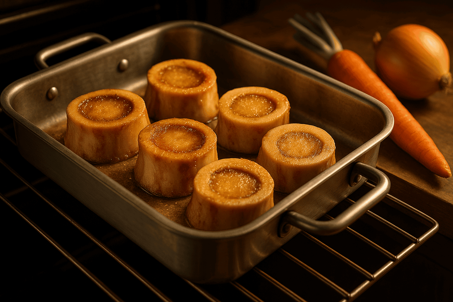 como assar ossos para caldo