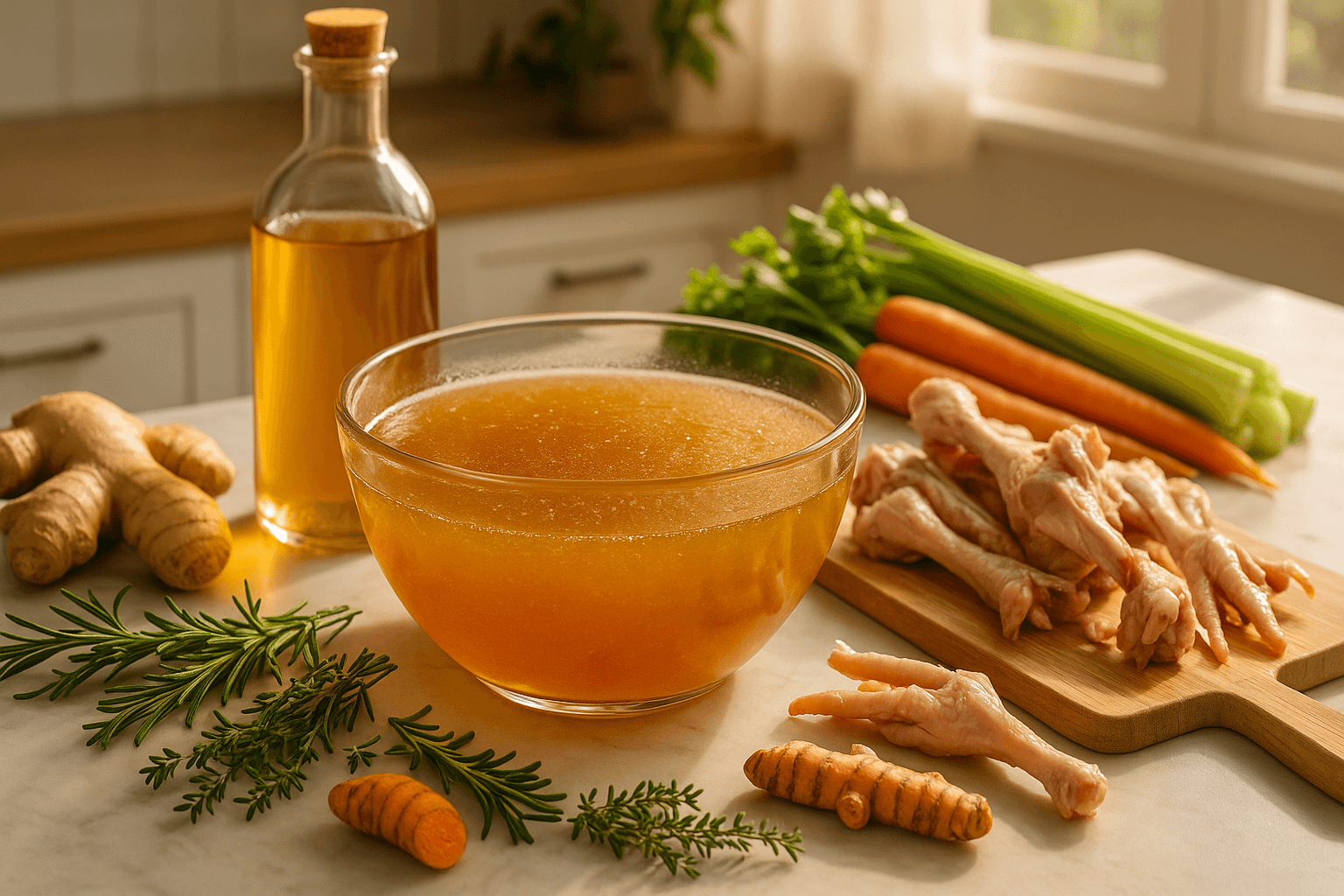 Como Fazer Caldo de Ossos de Frango